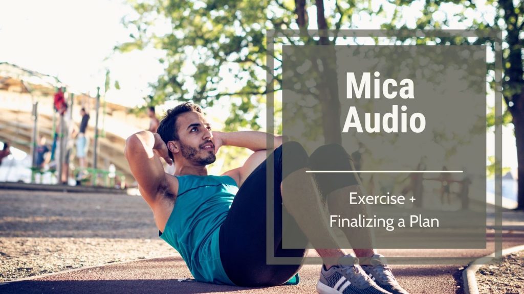 MI Audio-Exercise + Finalizing a Plan